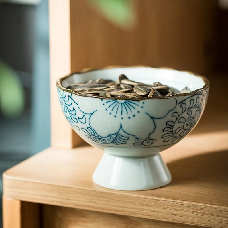 Harmony Home Decoration Lovely Ice Cream Vinegar Snack Underglaze Colored Ceramic Sushi Bowl
