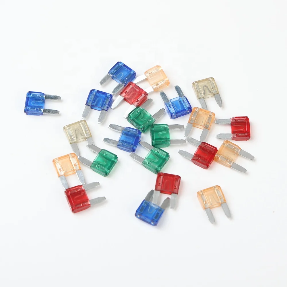 Low Profile Mini Blade Vehicle Car Fuse Assortment Zinc Alloy Material Automotive Replacement Mini Fuses