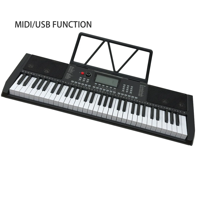 Multi-function 61 Big Key Touch Response Electronic Organ Digital Piano Electric Musical Instruments USB MIDI Port