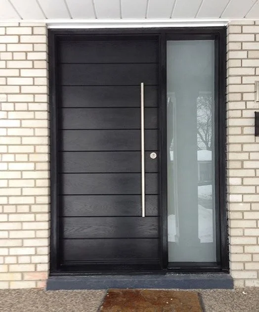 Seeyesdoor high-quality designs wooden entry front doors entrance door with glass frame