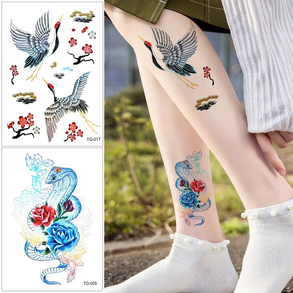 TG-001 waterproof temporary body tattoo unique design sticker tattoo temporary hair tattoo hair decoration sticker