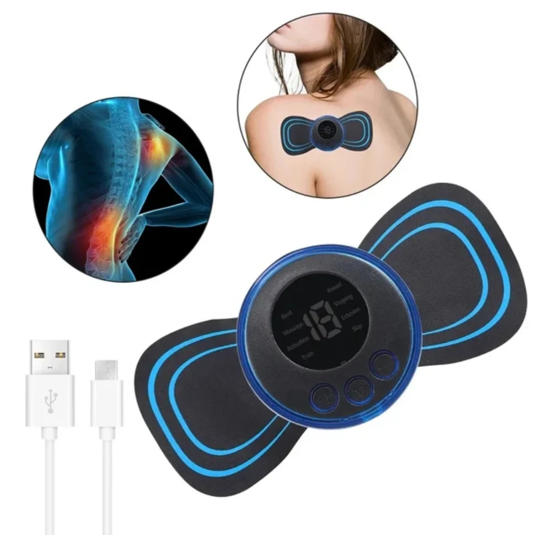 Hot Selling EMS Portable Rechargeable Body Massager Back Shoulder Neck Relax Muscle Magnetic Wave Pulse Massage Mat