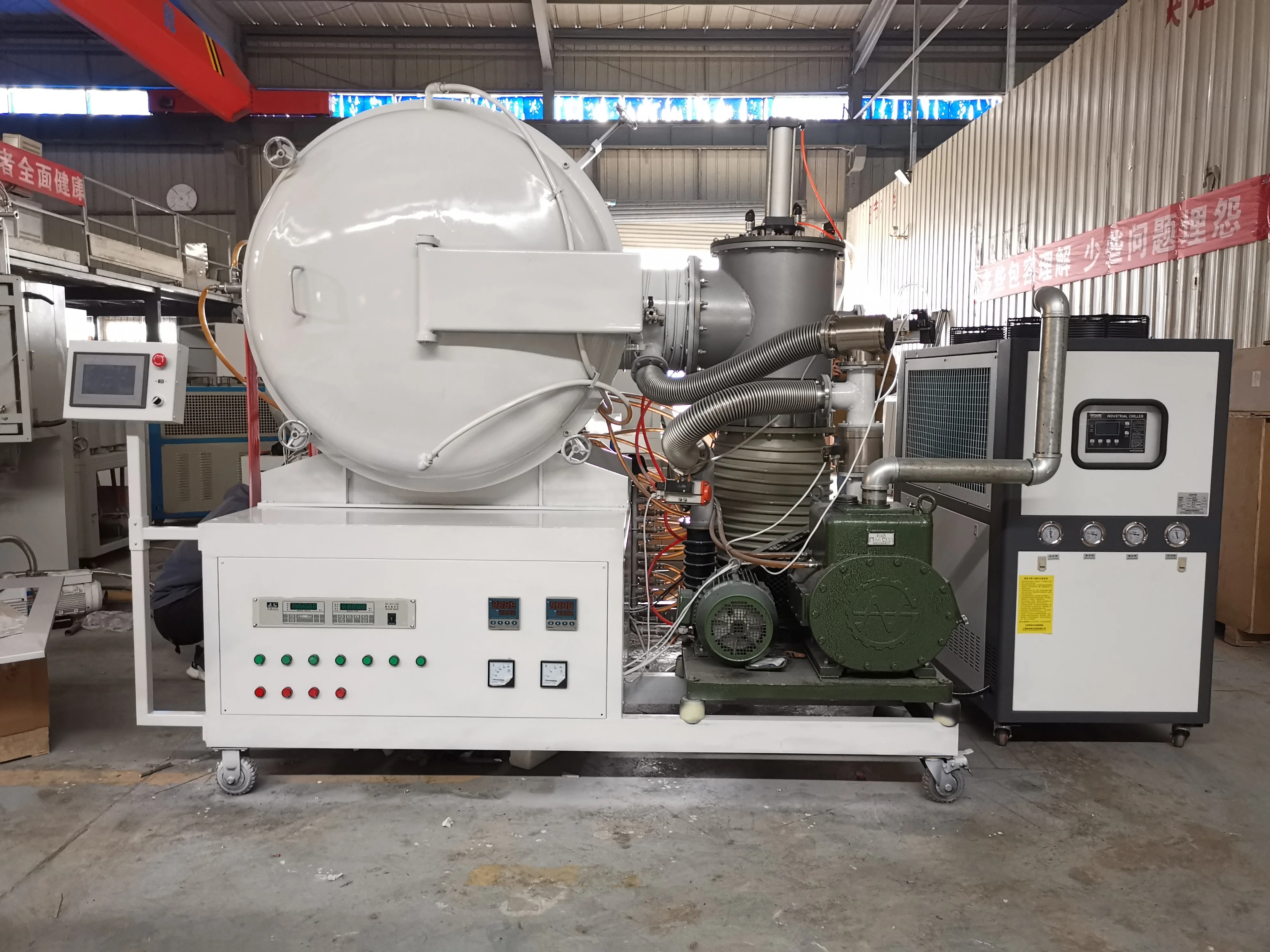 KEJIA 1500C programmable vacuum stainless steel annealing brazing heat treatment furnace machine