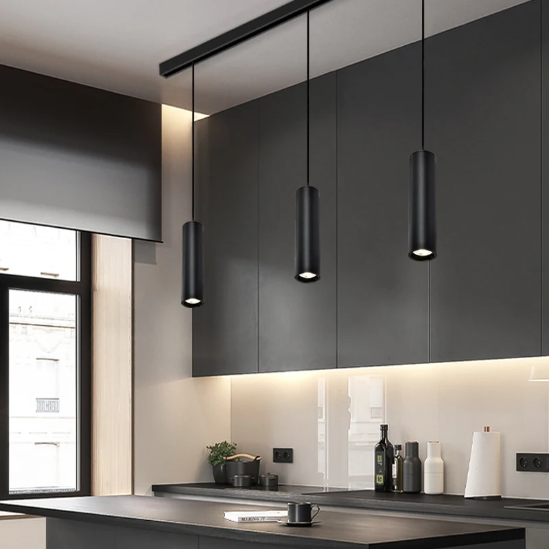 HUAYI High Brightness Modern Aluminum Black Color Indoor Home 9Watt Magnetic Rail LED Track