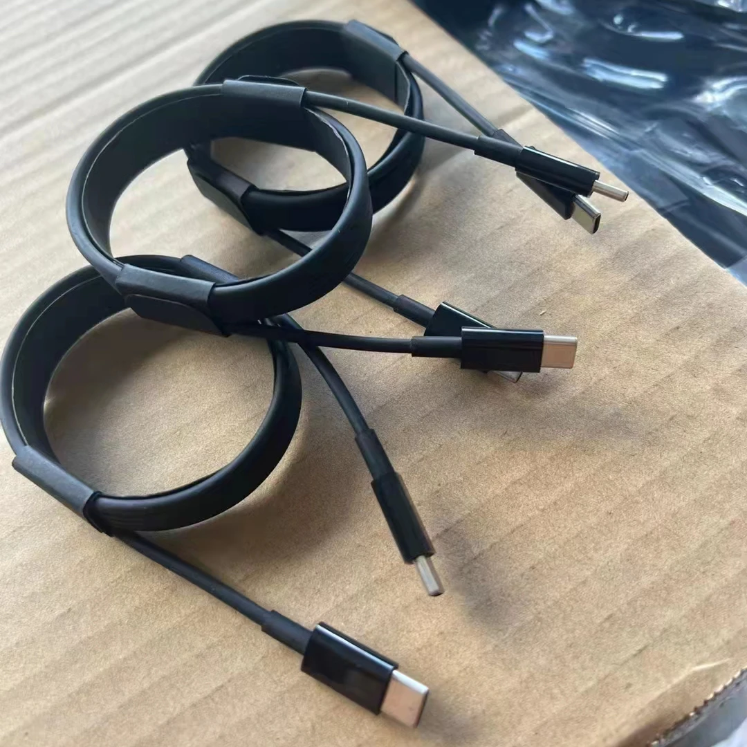 Black Type C To Type C TPE Fast Charging Data Cable 5V 3A 60w PD USB-C Cable For Computer For iphone samsung huawei