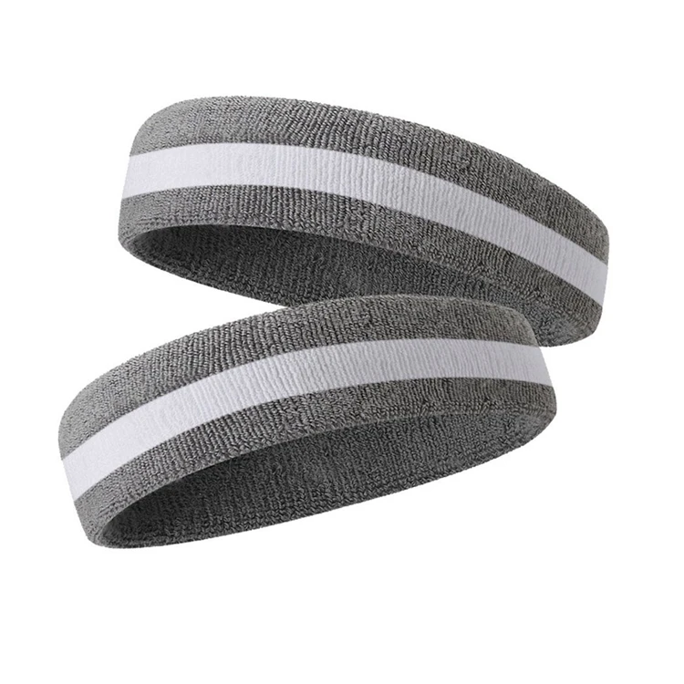 Suddora Stripes Rainbow Head Sweatband Athletic Cotton Terry Cloth Headbands for Sports for Men Woman