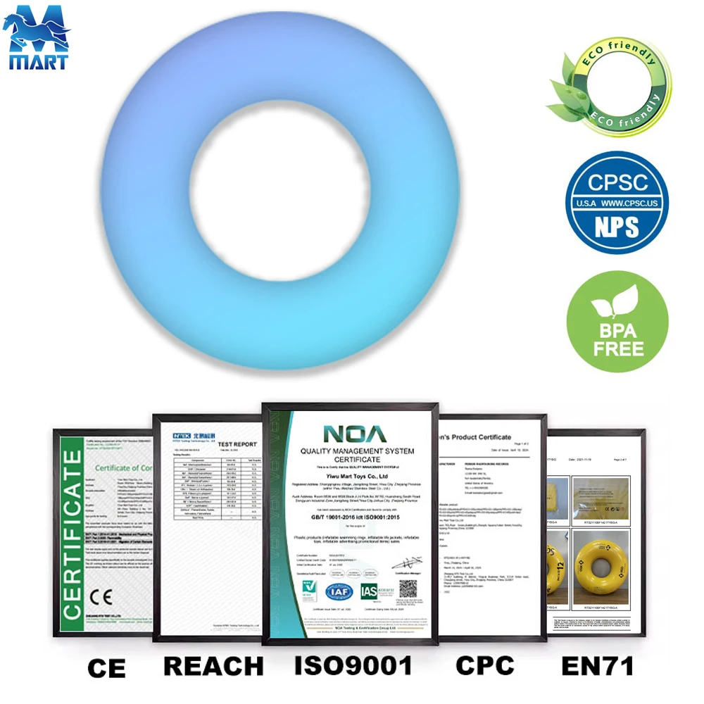 Wholesale custom Floating Swim Circle Beach Pool float Inflatable Swim Tube Inflatable Swimming Rings adult with Handles