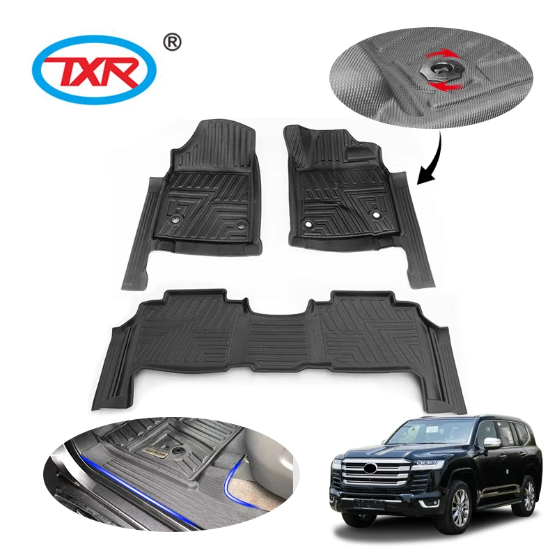 Auto Accessories TPE Plastic Black Floor Mat for Land Cruiser LC300  J 200 LC 80 70 79 76 78 GX R100 VX R100