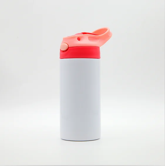 Wholesale US warehouse Free shipping Sippy Cup mug stainless steel sublimation blank kids tumbler with lid and straw