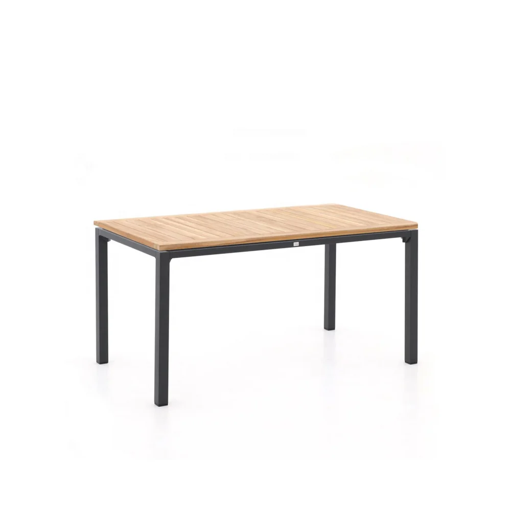 A-grade Teak Desktop Aluminum Framework Hot Sale Aluminum Outdoor Furniture Set 4 Chairs + 1 Table