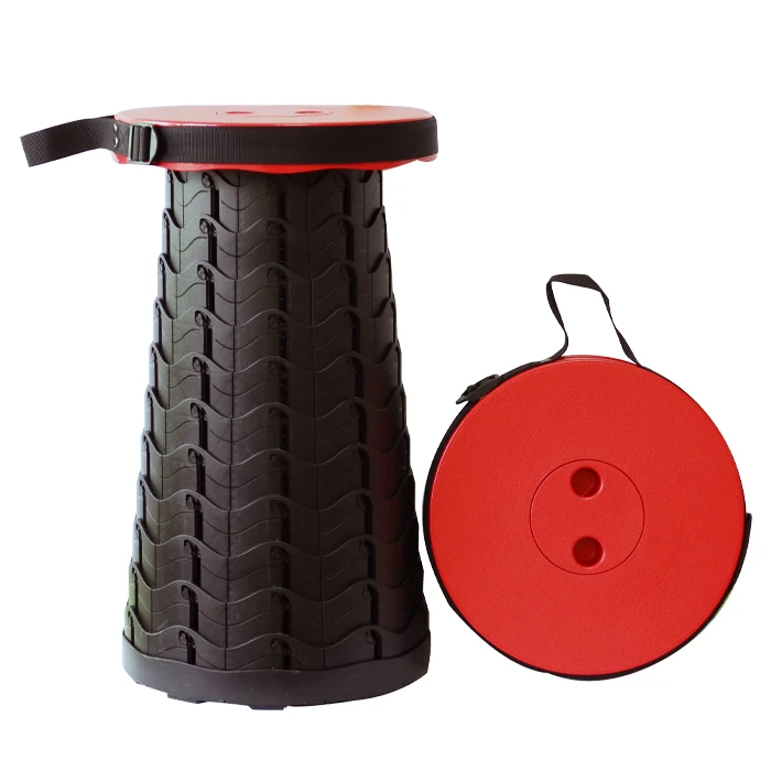 Wholesale outdoor sturdy patent retractable folding portable camping chair multi-functional retractable stool