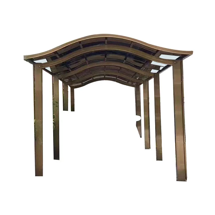 Multi Function Outdoor Garages Aluminium Frame Car Parking Glass Canopy