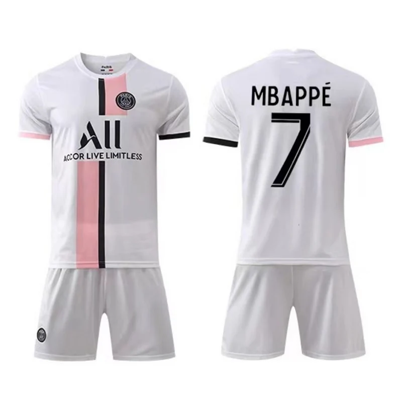 Комплект футболок с сублимационной печатью из 100% полиэстера с изображением Парижа Месси и мабаппе