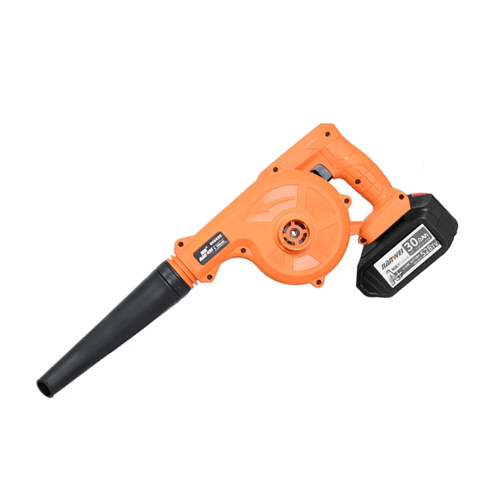 NANWEI Orange Color Electric  Blower Lithium Battery Leaf Air Ventilator Garden Tools Leaf Clean Machine Dust Removal