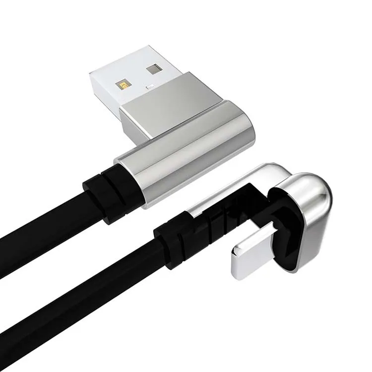 90 degree right angle gamer sync charge usb data cable for type C