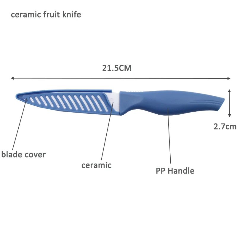 Professional ceramic blade kitchen  paring knife with sheath