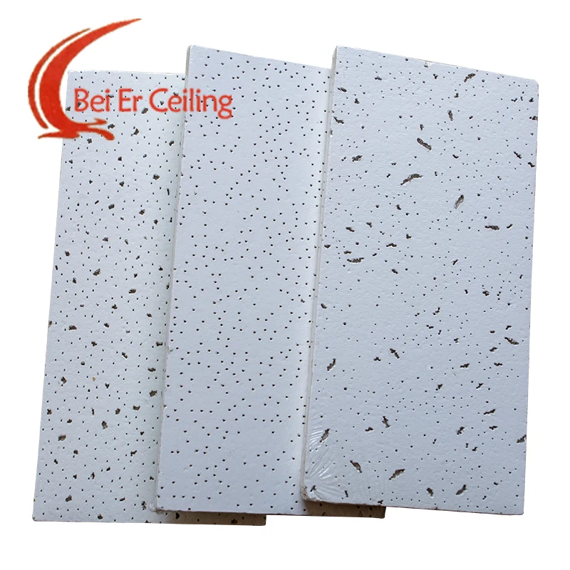 Acoustic Roofing Panels 12mm Mineral Fiber Board Soundproof Ceiling Tiles for Hospitals and Other Commercial Spaces