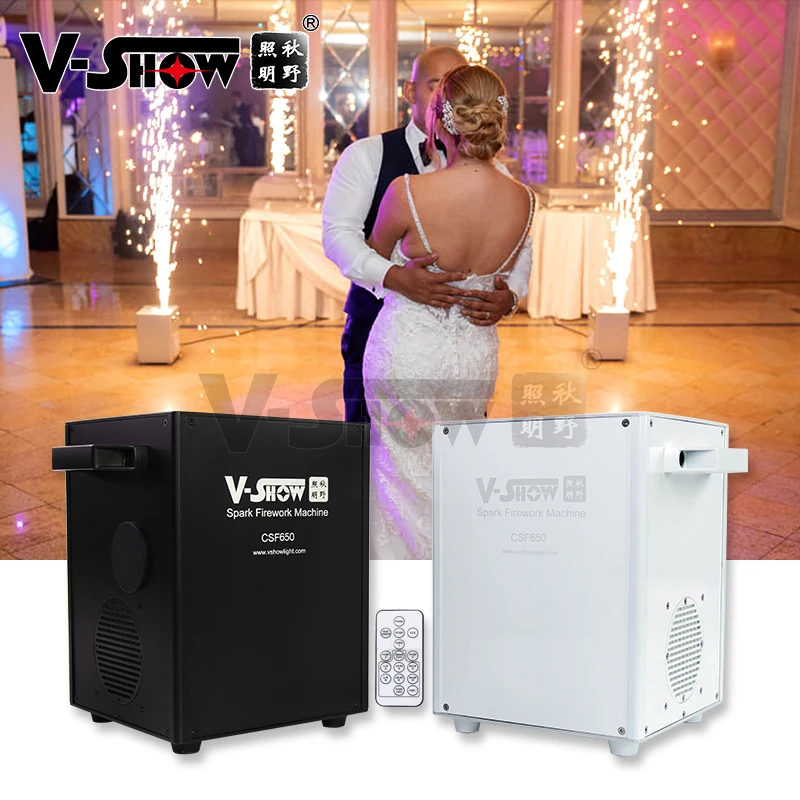 V-Show 4pcs With Flightcase Remote Control 650W Sparkler Machine Cold Spark Firework Machine For Wedding