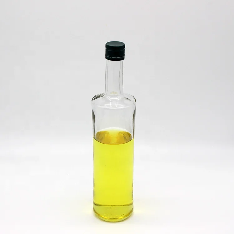 Wholesale Stocked 750ml Dark Green Clear Antique Green Square Round Olive Oil Cooking Glass Bottles