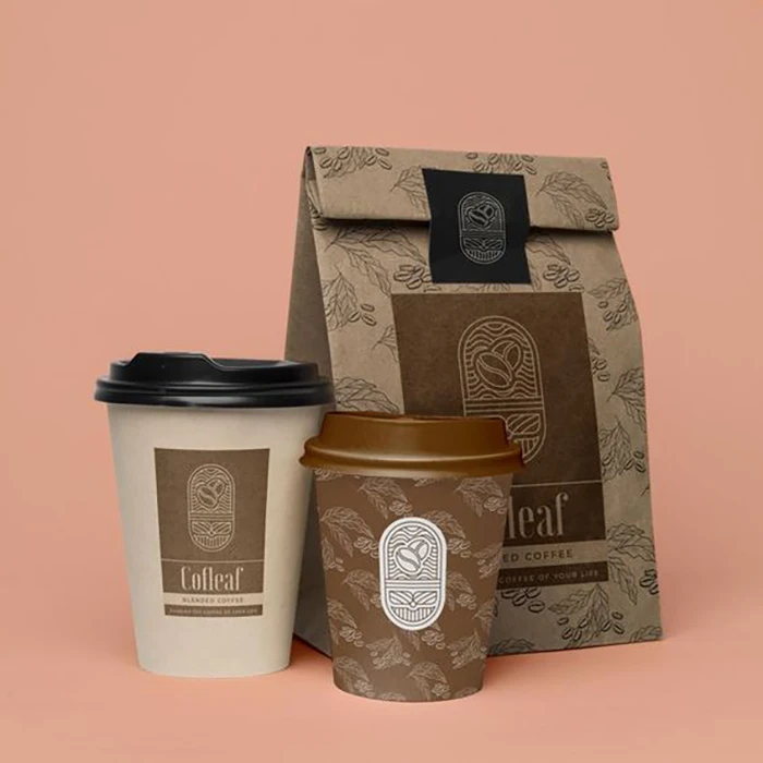 8Oz 12Oz 16Oz 20Oz Biodegradable Disposable Cafe Ethiopia Carton Single Double Walls Coffee Paper Cup With Lid Customized