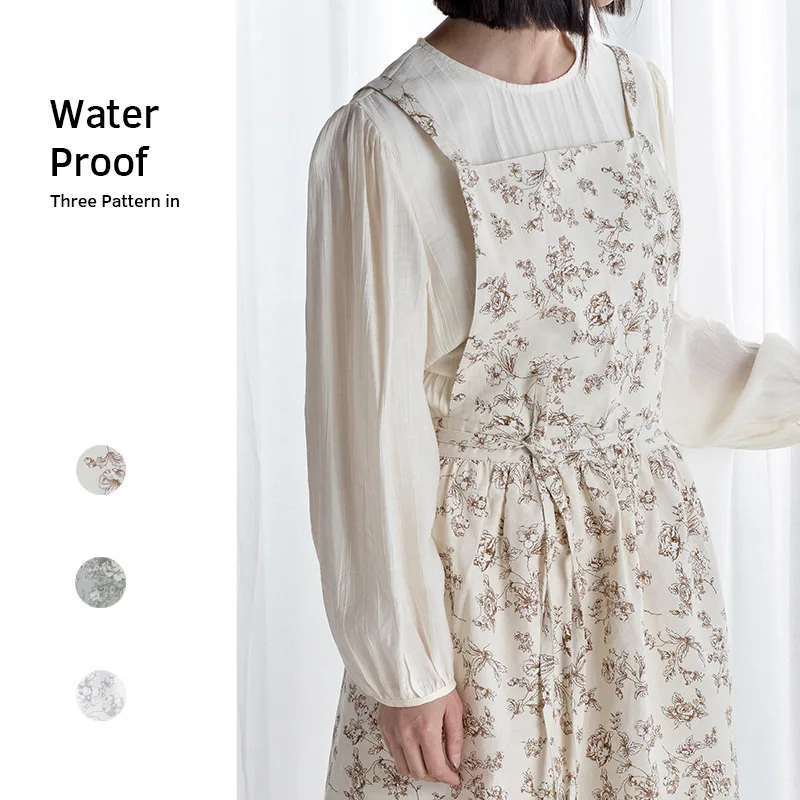Wholesale Good Quality Korean Cotton kitchen Cooking Maxi skirt Gorgeous Waterproof Sleeveless Apron
