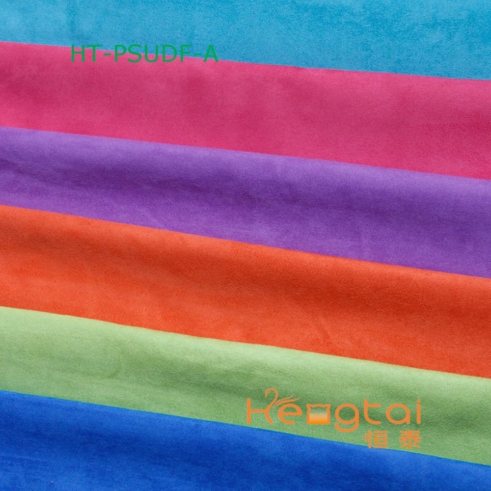 100% Polyester Warp Weft Wholesale Faux Micro Suede Sofa Car Seat Fabric Stock On Hand