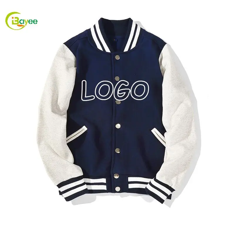 Custom Logo College Basketball Varsity Jacket Blank 100 Polyester Men Bomber Letterman Jacket