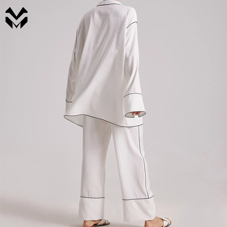 Wholesale Soft And Comfortable Special Solid Custom Sexy Ladies Home Wear Plus Size Long Top And Pants Women Pajamas