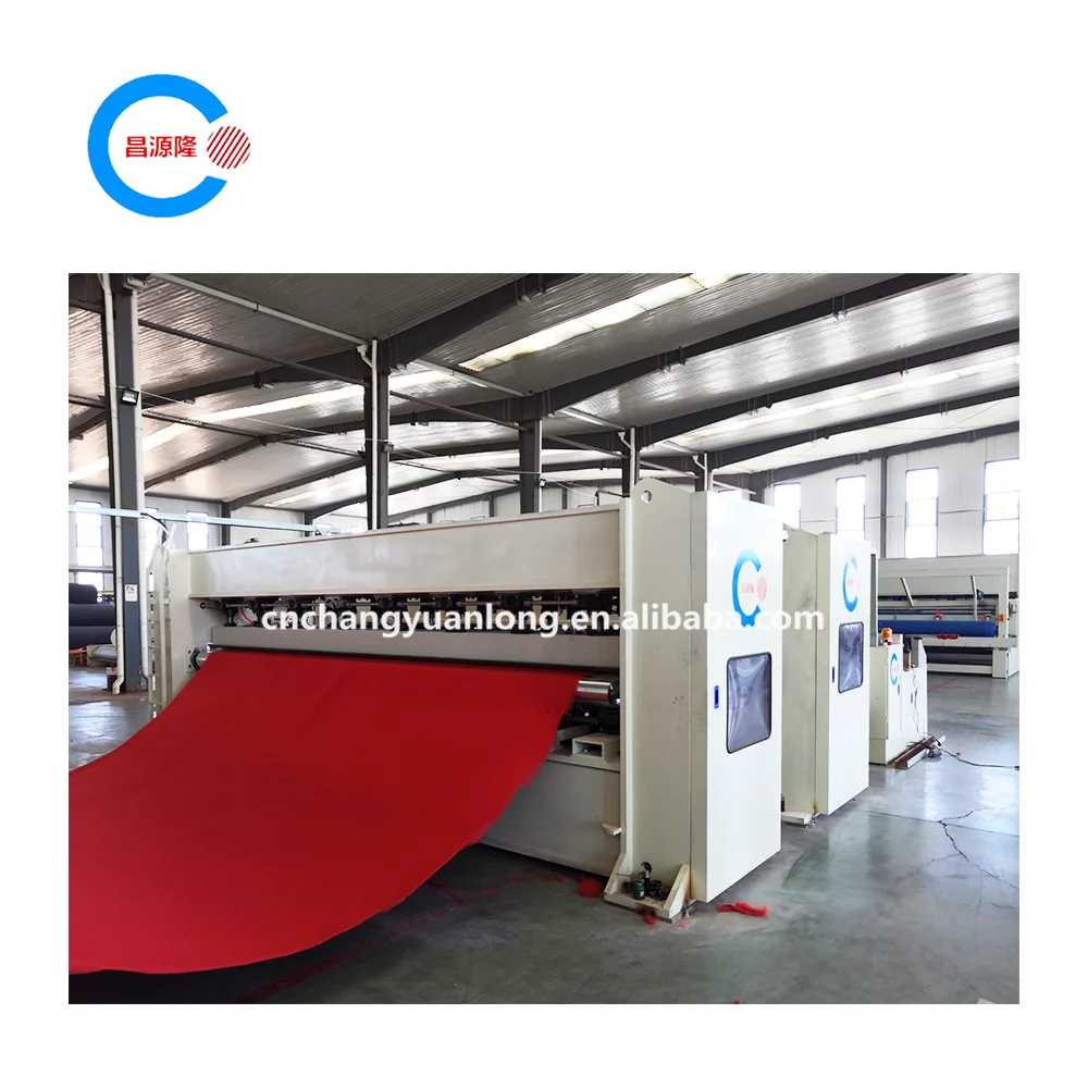 Factory specializing in the manufacture of non-woven machines produces non woven fabric for carpet quality