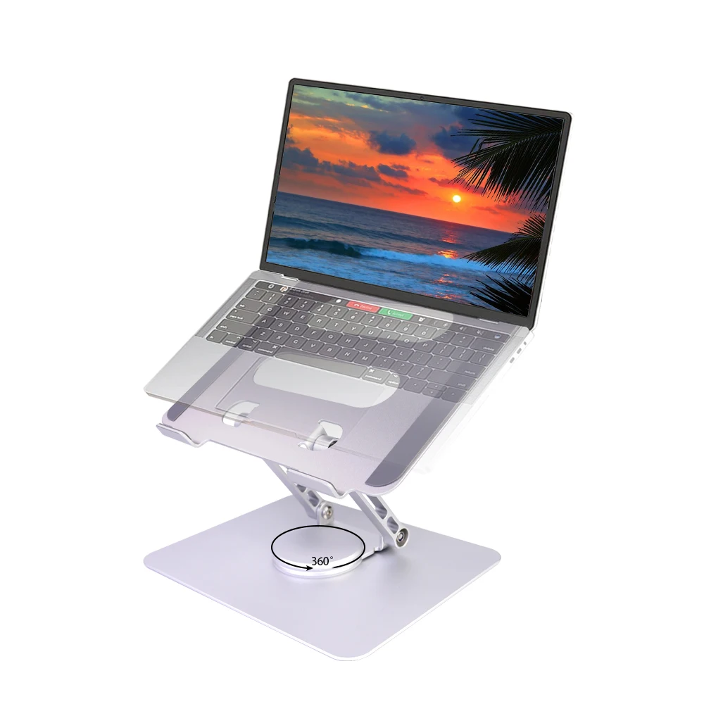 Aluminum Alloy Laptop Rotating Bracket Adjustable Laptop Tablet Stand For Desk Portable Notebook Bracket Lifting Cooling Stand
