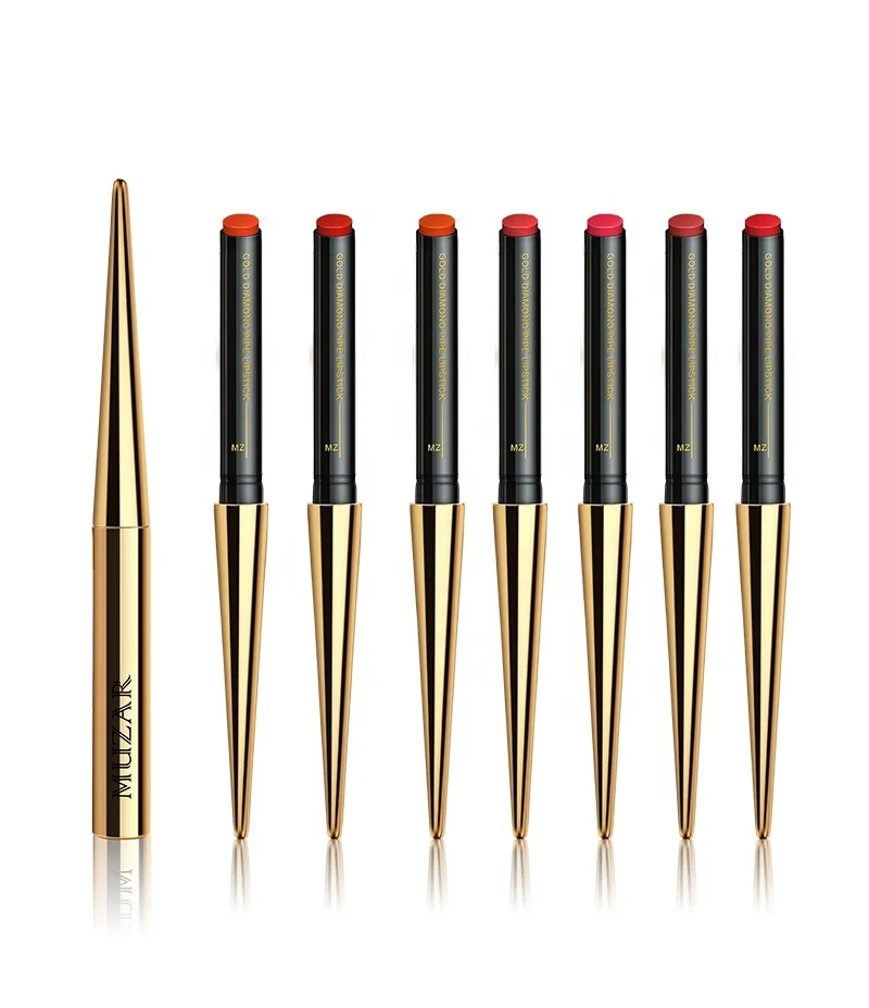 Бесплатные образцы, оптовая продажа, под заказ, водостойкая губная помада в форме сигареты, стойкая бархатная матовая губная помада, жидкая губная помада