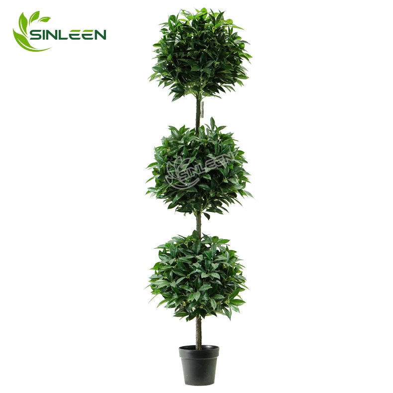 Fake Plant Artificial Ornament Home Decor Plastic Simulation Green Laurel Indoor Wholesale Faux Bay Tree