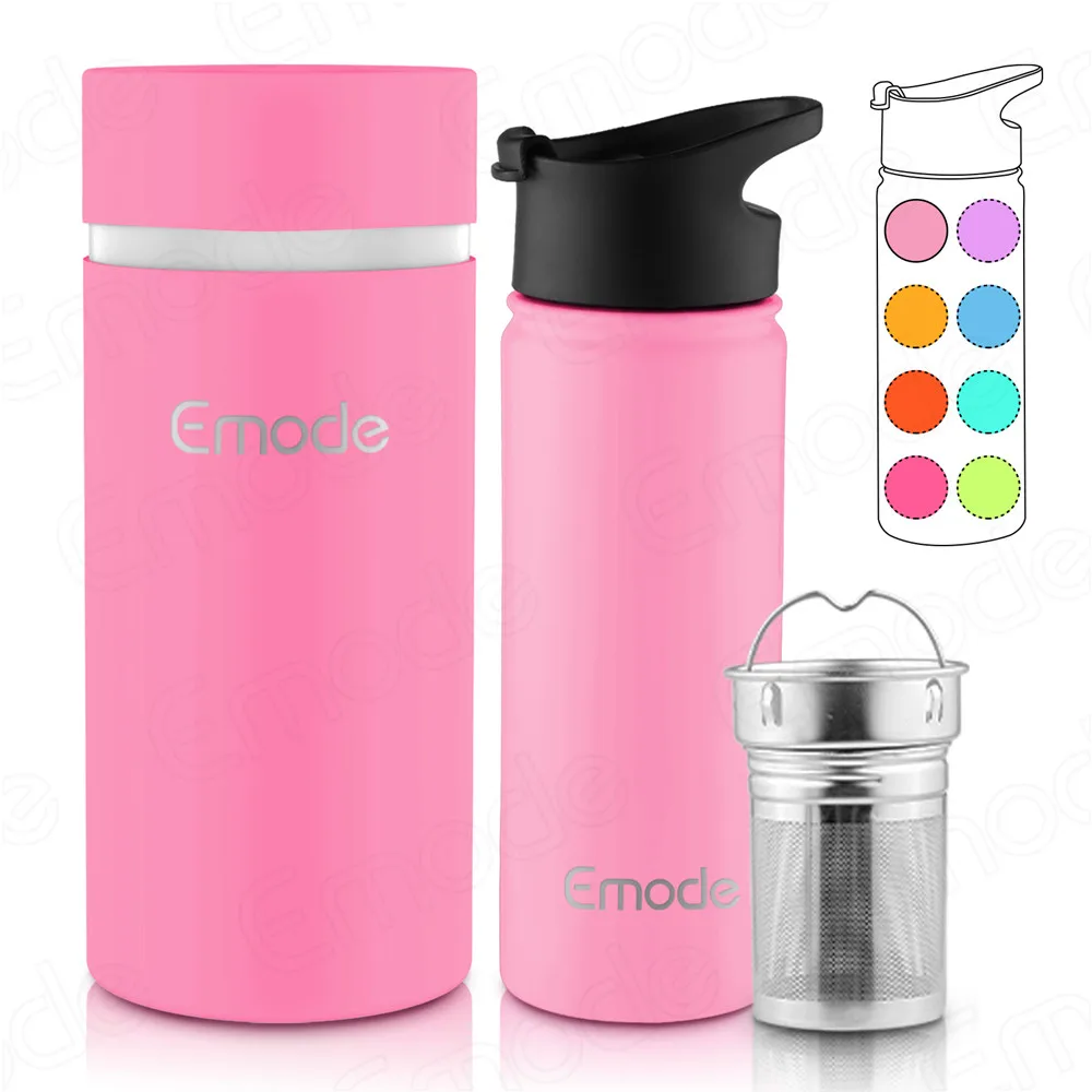 18 oz Stainless Steel Insulated Tea Infuser Bottle for Loose Tea-Thermos Travel Mug with Removable Tea Infuser Strainer