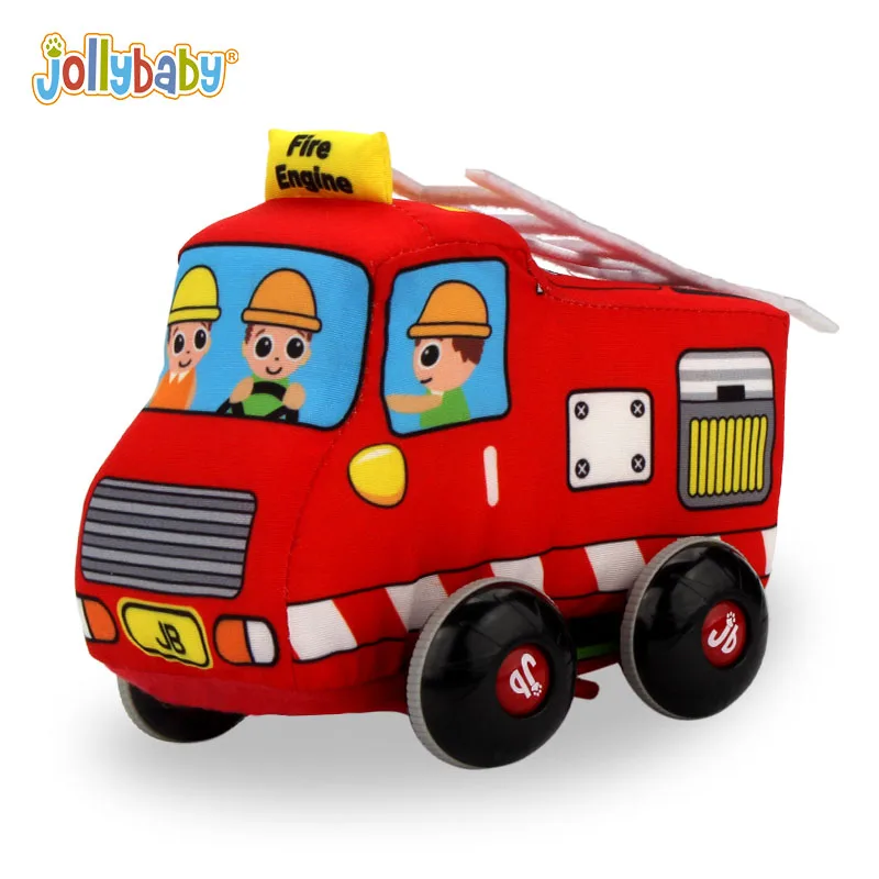 
Custom pull back vehicle set soft baby car toy with 4 cars and trucks and carrying case 