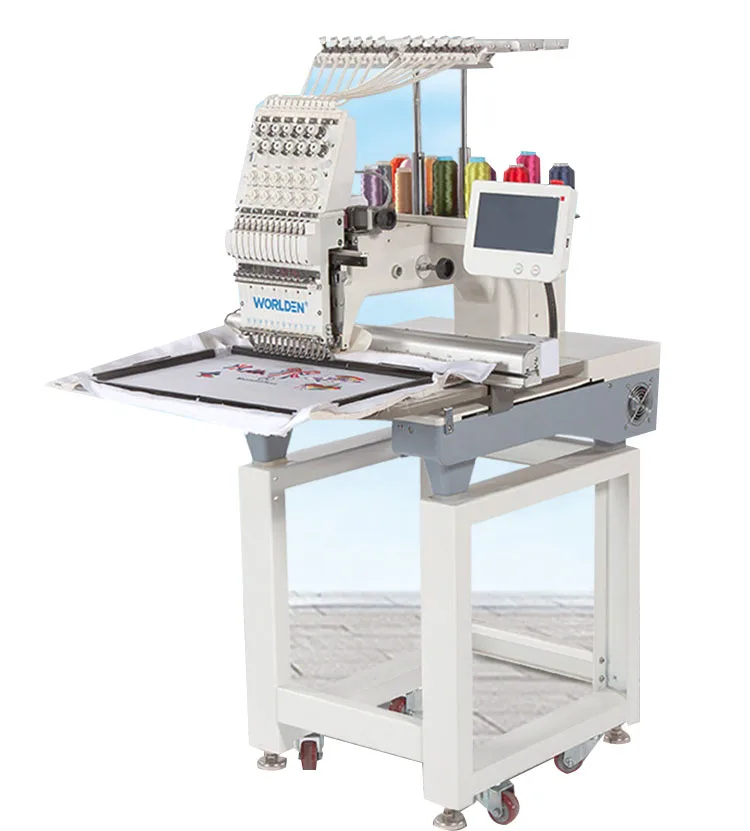 
The factory sells fully automatic multi-function computer single head 12 color embroidery machine 