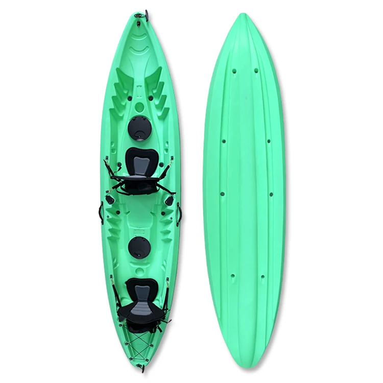 Plastic Boat Fishing 2 Seats Paddle Canoe Kayak