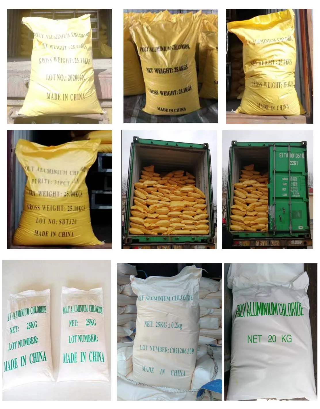 Water treatment coagulant light yellow powder pac poly aluminum chloride with free sample