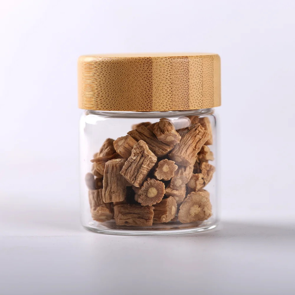 All Sizes Borosilicate Glass 2oz 4 oz 8 oz 10 oz Food Spice Jar Wooden Lid Container Storage Jars