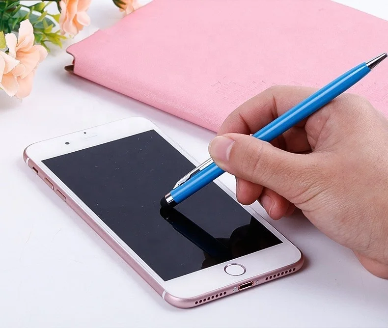 DL123 2 In 1 Touch Screen Stylus Ballpoint Pen For Ipad Iphone Smartphones Tablet Promotional Ball Pen Ballpoint
