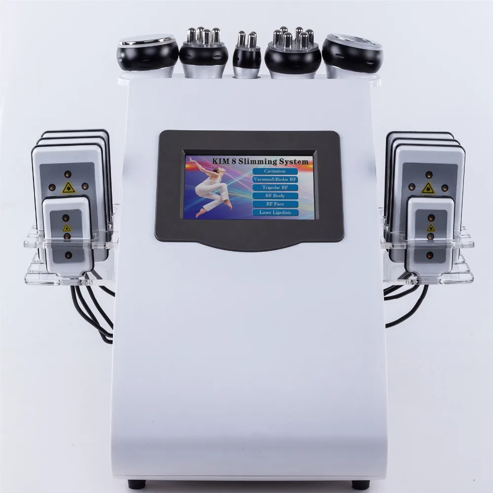 Newest Products 2022  6 in 1 multifunctional 40k or 80k  Vacuum Cavitation System  rf lipo laser weight loss machine