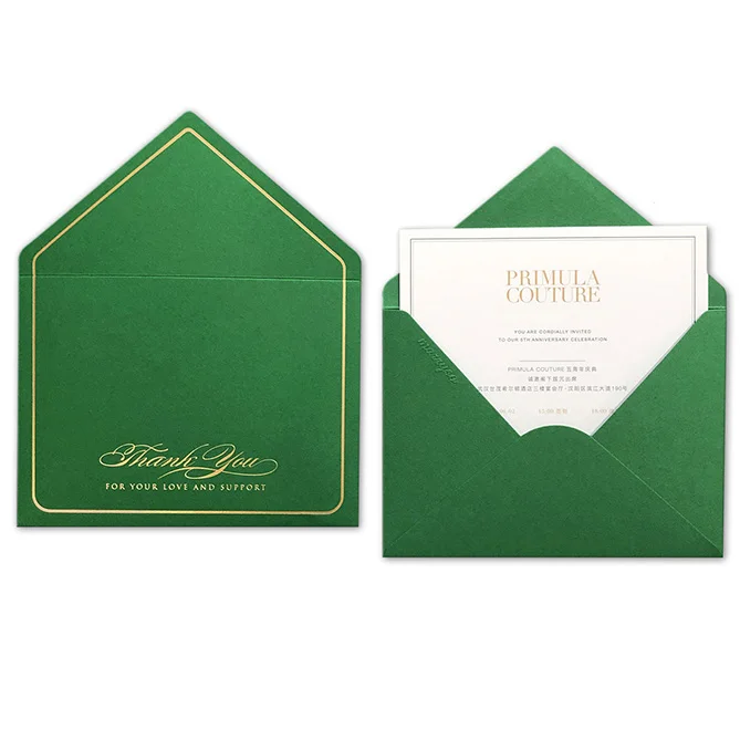 Colorful luxury custom logo gift money packaging wedding invitation cards envelope high quality  paper gift envelopes