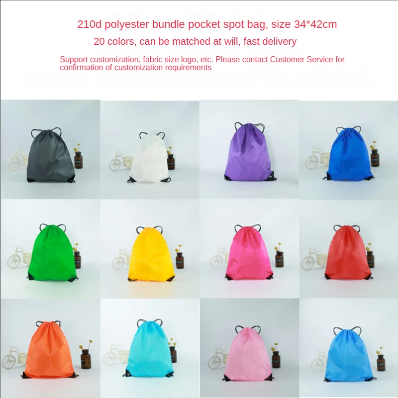 New Desgin Backpacks Bags Waterproof 420d Polyester Sport Drawstring Backpack Bag With