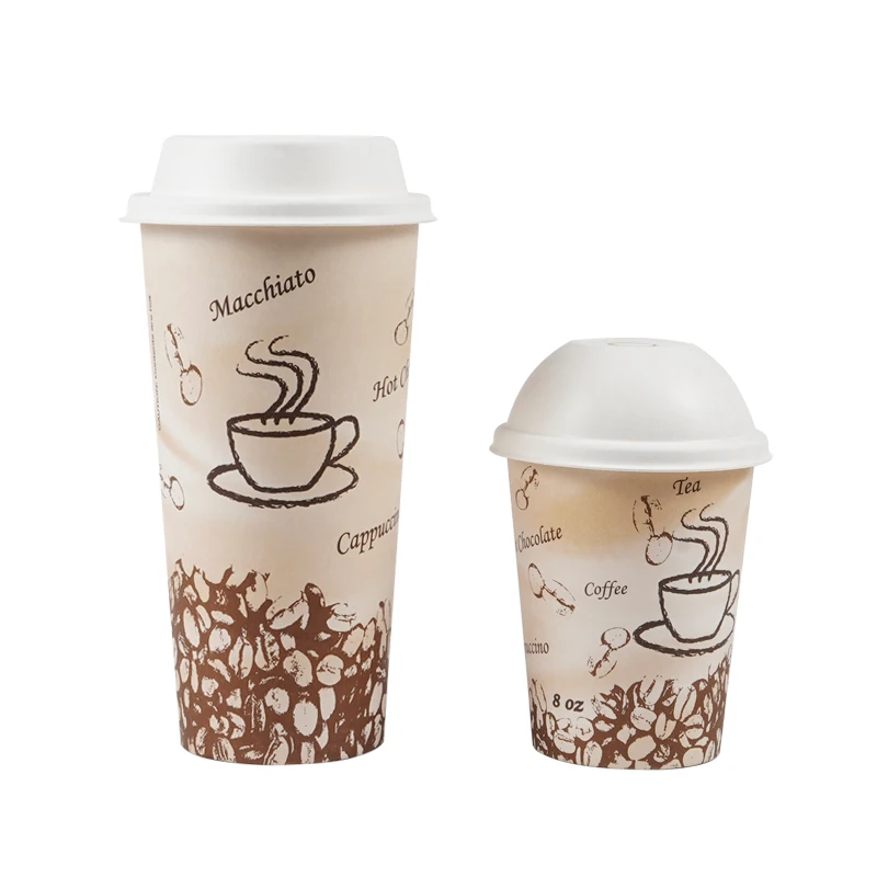 Hot Sale Manufacturer  biodegradable disposable paper coffee  cup lids sugarcane bagasse paper cup cover