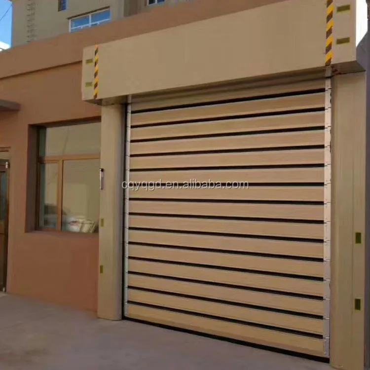 Custom Aluminum Automatic High Speed Roller Shutter Garage Door