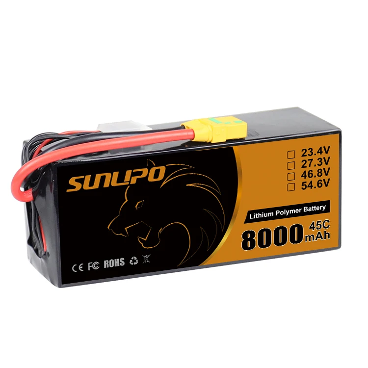 Huge Stock 6S lipo battery 22.2V 35C 45C 50C 60C drone battery 4000mAh 8000mAh FPV UAV battery with XT60 for 7/10 inch FPV drone