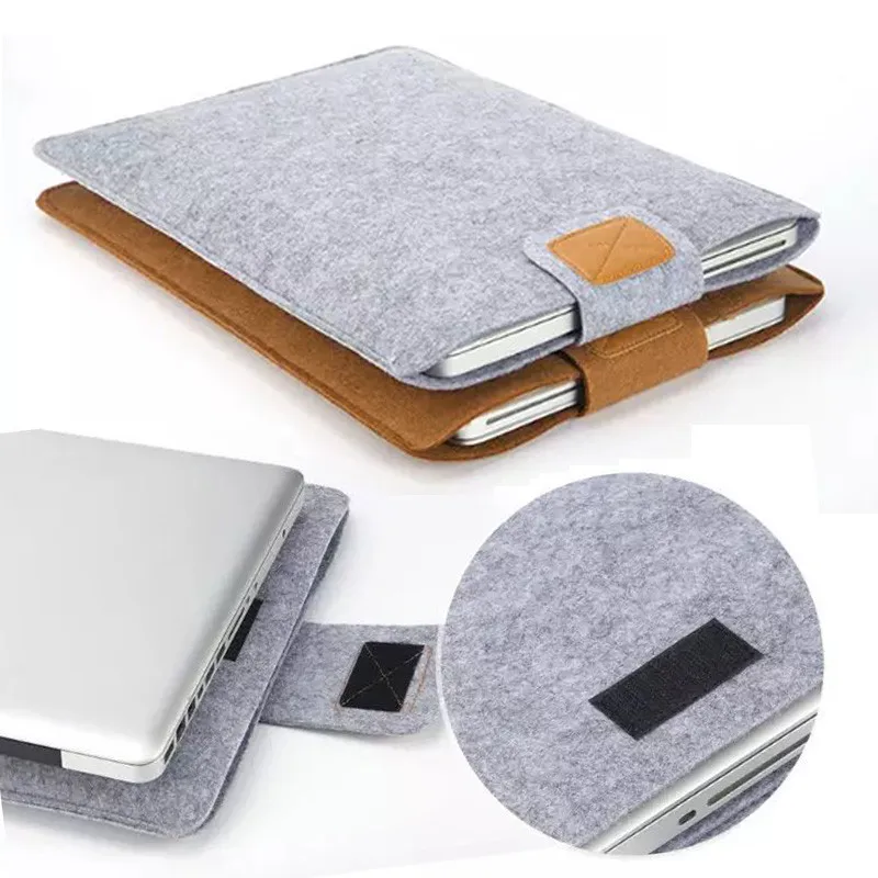 8/10/11/12/13/14/15 inch Wool Felt Soft Cover Shockproof Tablet Bag Sleeve Case For Macbook Air