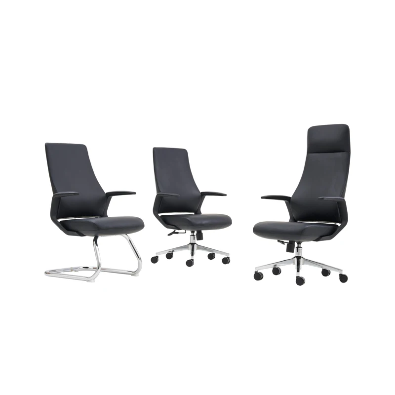 New fashion Boss Office chair furniture Luxury PU leather high back ergonomic fixed armrest Chief Executive Office chair