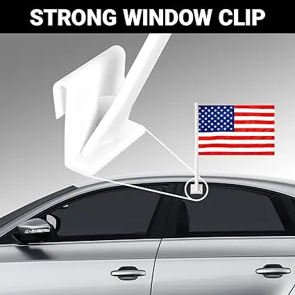 Custom Car Flags American Car Window Flag With Pole 2024 USA Election Campaign Flag