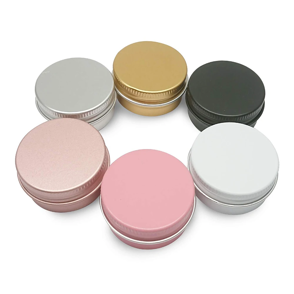 15ml 30ml Rose Gold Black Pink aluminum tin jar candle aluminum jar 50ml 60ml aluminum jars for cosmetics