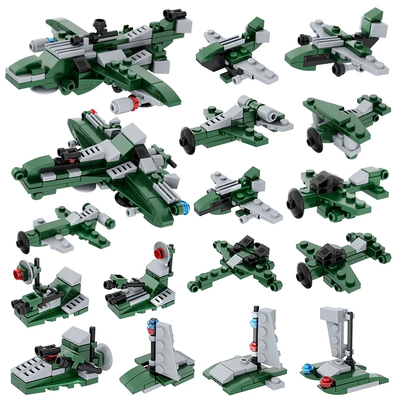 Tik tok hot sell kid diy toys building blocks set military series model